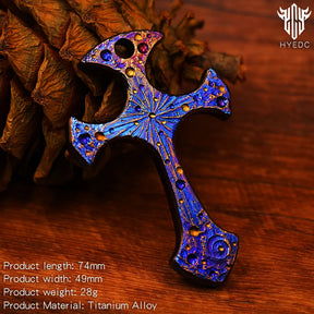 Starry Sky Limited Edition Titanium Cross Defensive  Necklace Pendant Survival Equipment Window Breaking Tool EDC