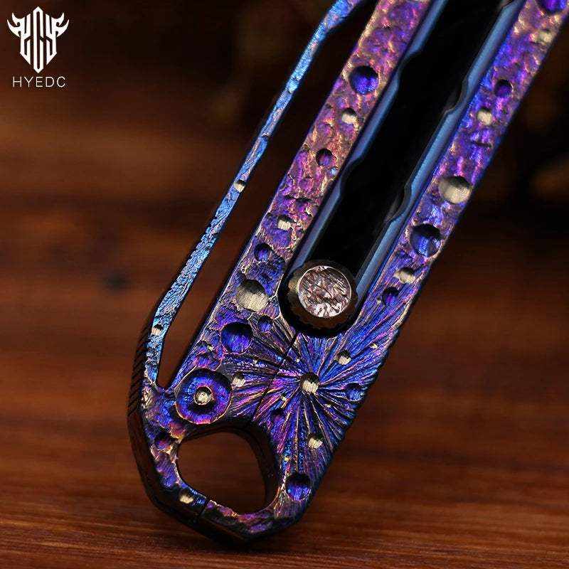 Star Sky Titanium Multifunctional Alloy Push Knife Multifunctional Pocket Cutter Paper Knife can Replace Blade Art Knife Wallpap