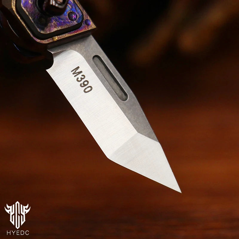 Star Sky Multifunctional Keychain M390 Titanium Alloy Mini Pocket Folding Knife Outdoor Camping Survival Portable Edc Tool