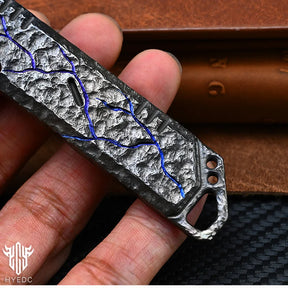 Hand Carving  Titanium Rock Texture Alloy  Multi-Function Screwdriver Crowbar Bottle Opener Outdoor Crowbar EDC