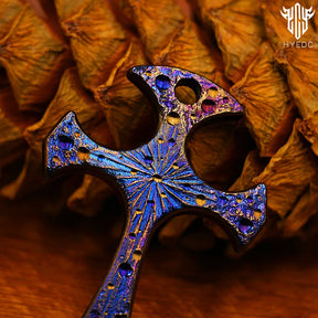 Starry Sky Limited Edition Titanium Cross Defensive  Necklace Pendant Survival Equipment Window Breaking Tool EDC