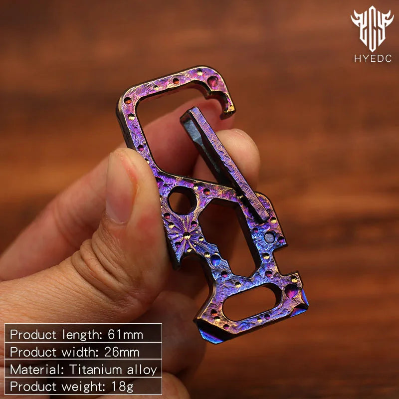 Star Sky Limited Edition Titanium Alloy Key Chain EDC Multi-Function Car Bottle Opener Men's Pendant Key Chain