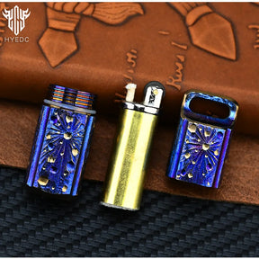 Star Sky Handmade Titanium Mechanical Automatic Ignition Gasoline Lighter with Alloy Material And Gift Box EDC