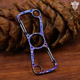 Handmade Starry SkyTitanium Buckle Car Keychain Keyring Outdoor Tool Multi-function Bottle Opener EDC