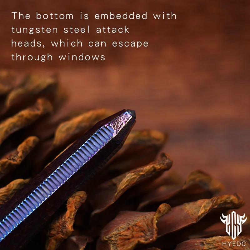 Hand Carved Titanium Alloy Tactical Pen EDC Star Sky Design Limited Edition Tungsten Metal Signature Neutral Pen