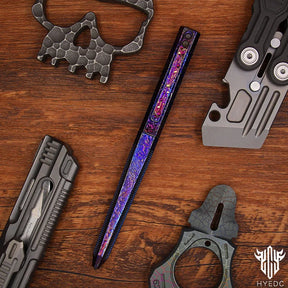 Hand Carved Titanium Alloy Tactical Pen EDC Star Sky Design Limited Edition Tungsten Metal Signature Neutral Pen