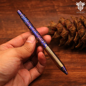 Titanium Alloy Tactical Pen Hand Carved Star Sky Limited Edition Metal Signature Pen EDC