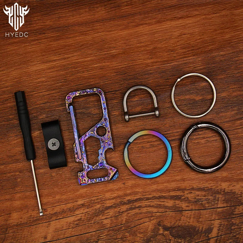 Star Sky Limited Edition Titanium Alloy Key Chain EDC Multi-Function Car Bottle Opener Men's Pendant Key Chain