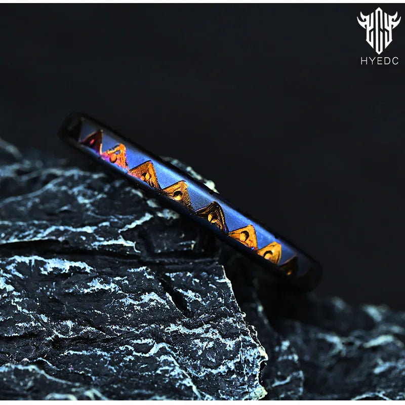 Hand CarvingTitanium Alloy Ring Anti-Lost360 Degree Rotating Key Chain Universal Joint Accessories Car Key Circle Waist