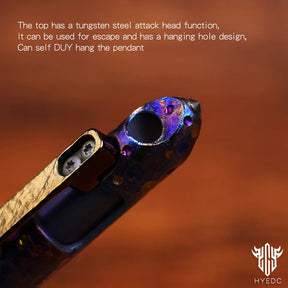 Titanium Alloy Tactical Pen Hand Carved Star Sky Limited Edition Tungsten Pen Decompression Metal Signature Neutral Pen EDC