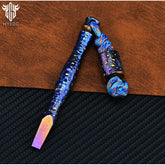 Hand Carving Star Sky  Titanium Alloy Multi-Function Crowbar  Opener Outdoor Crowbar EDC