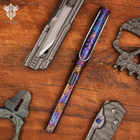 Handmade Starry Sky Limited Edition Titanium Alloy Pen Signature Pen Gel Pen Heavy Handle Pen EDC
