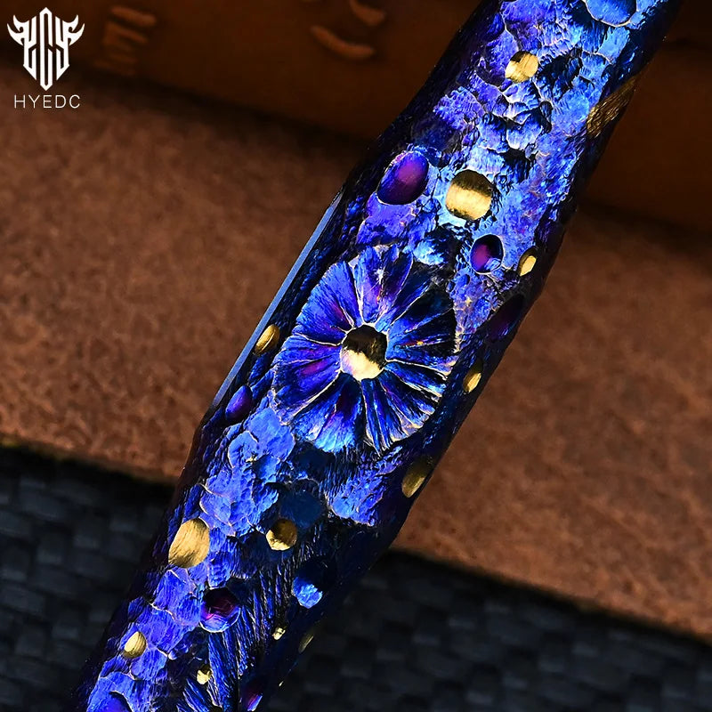 Hand Carving Star Sky  Titanium Alloy Multi-Function Crowbar  Opener Outdoor Crowbar EDC