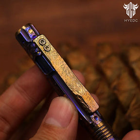 Star Sky Limited Titanium Alloy Tactical Pen Hand Carved Edition Tungsten Pen Decompression Metal Signature Neutral Pen EDC