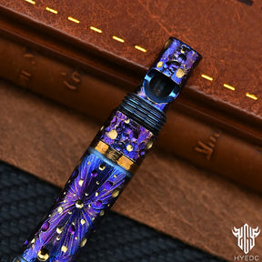 Star Sky Limited Titanium Alloy Multifunctional Whistle Pen Outdoor Pen 2-in-1 Survival EDC Tools with Necklace Gift