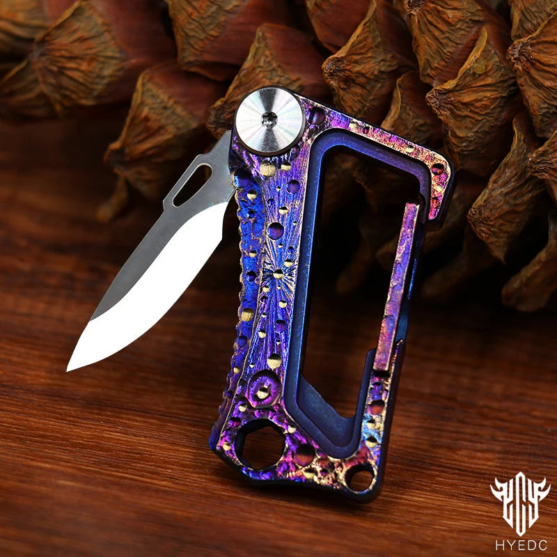 Starry Sky Limited Edition Titanium Alloy Outdoor Multi-Functional Keychain Mini Knife Portable EDC Tool