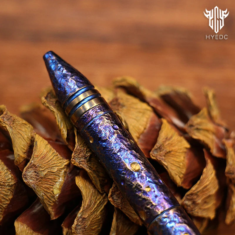 Titanium Alloy Tactical Pen Hand Carved Star Sky Limited Edition Tungsten Pen Decompression Metal Signature Neutral Pen EDC