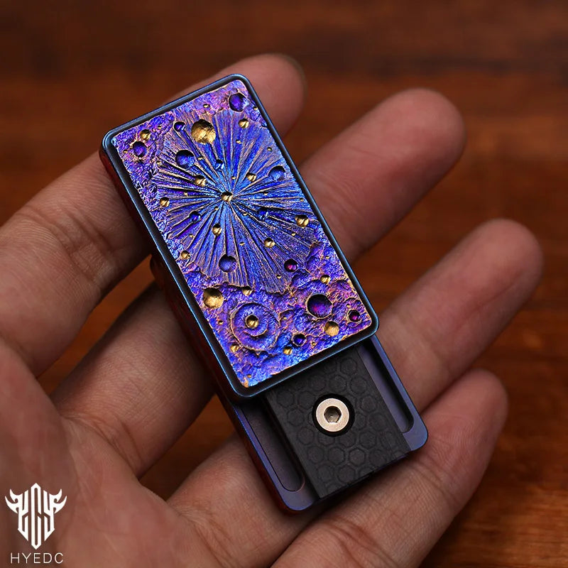 Starry Sky Titanium Alloy Push Card Flip Cards Push Cards Decompression Gods Snapping Coins Fingertip Gyro Toy EDC