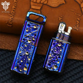 Star Sky Handmade Titanium Mechanical Automatic Ignition Gasoline Lighter with Alloy Material And Gift Box EDC
