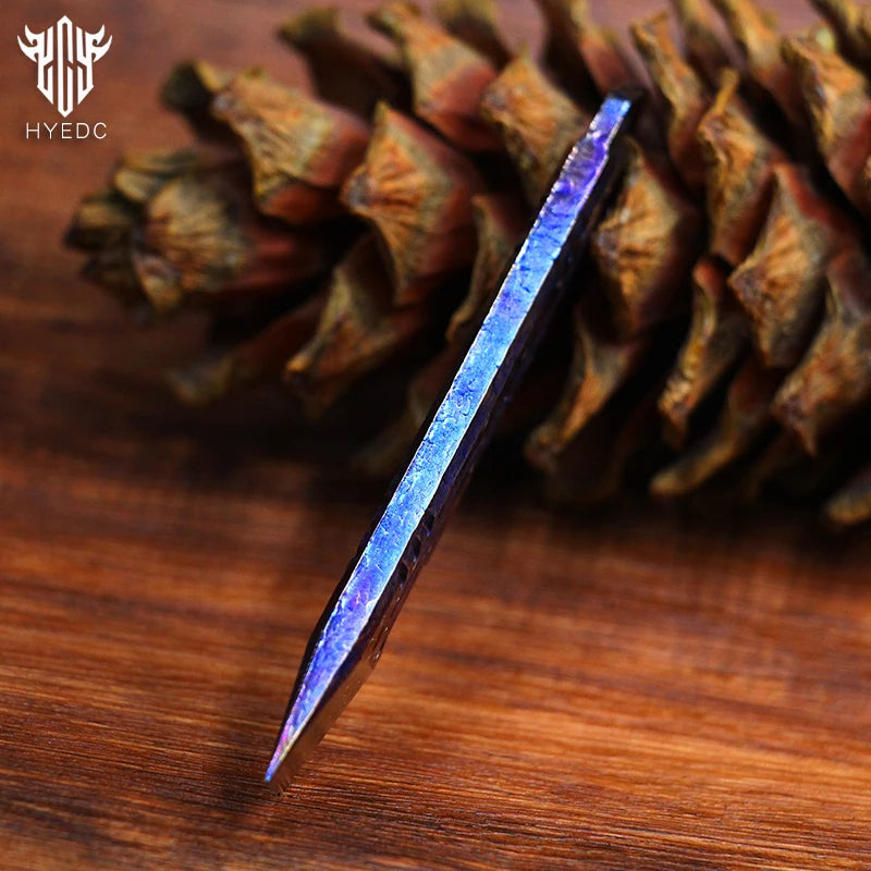 Hand Carving Starry Sky Titanium Alloy EDC Multi-Function Screwdriver Crowbar Bottle Opener Outdoor Crowbar