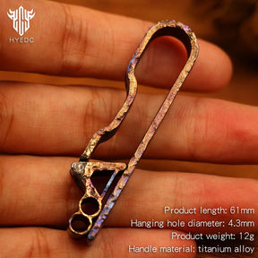 Limited Edition Titanium Alloy Belt Car Keychain Men's Waist Sports Pants Keychain Pendant Belt Buckle