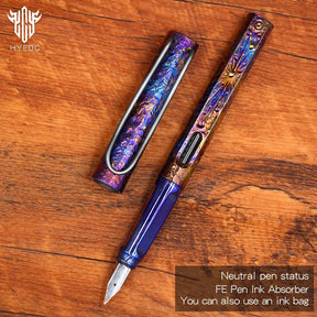 Handmade Starry Sky Limited Edition Titanium Alloy Pen Signature Pen Gel Pen Heavy Handle Pen EDC