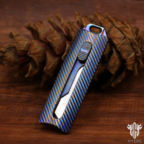 Star Sky Titanium Heavy Alloy Push Knife Tactics Pocket Cutter Paper Knife can Replace Blade Art Knife Wallpap