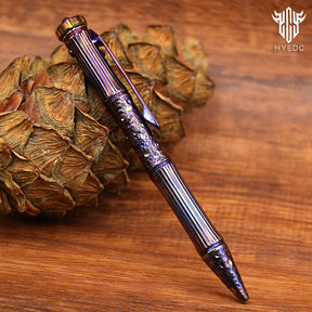 Star Sky Limited Edition Titanium Alloy Tactical Pen Hand Carved Rotary Gyro Multifunctional Self-defense Broken Window G2 Pen E