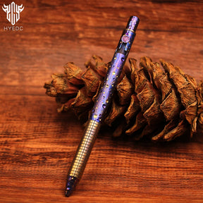 Titanium Alloy Tactical Pen Hand Carved Star Sky Limited Edition Metal Signature Pen EDC