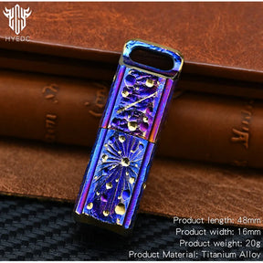 Star Sky Handmade Titanium Mechanical Automatic Ignition Gasoline Lighter with Alloy Material And Gift Box EDC