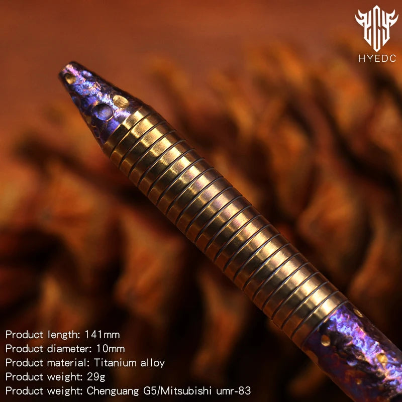 Titanium Alloy Tactical Pen Hand Carved Star Sky Limited Edition Metal Signature Pen EDC