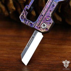Starry Sky Limited Edition Multi-Functional Titanium Alloy Keychain Mini M390 Knife Portable Outdoor Tool