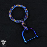 Hand CarvingTitanium Alloy Ring Anti-Lost360 Degree Rotating Key Chain Universal Joint Accessories Car Key Circle Waist