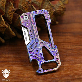 Starry Sky Limited Edition Multi-Functional Titanium Alloy Keychain Mini M390 Knife Portable Outdoor Tool