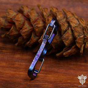 Handmade Starry SkyTitanium Buckle Car Keychain Keyring Outdoor Tool Multi-function Bottle Opener EDC