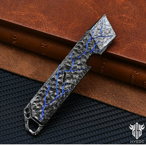 Hand Carving  Titanium Rock Texture Alloy  Multi-Function Screwdriver Crowbar Bottle Opener Outdoor Crowbar EDC
